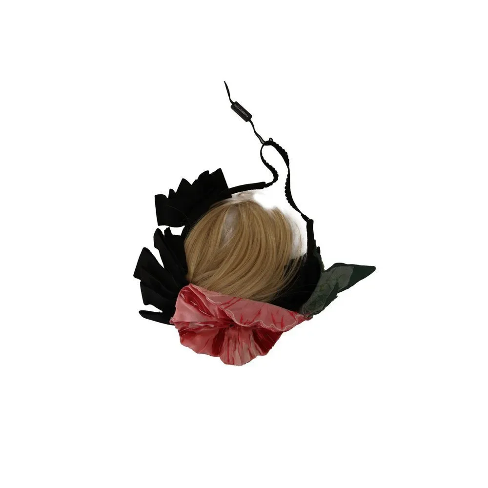 Dolce & Gabbana Black Silk White Hair Parrucchiera Diadem Headband - Picture 4 of 5